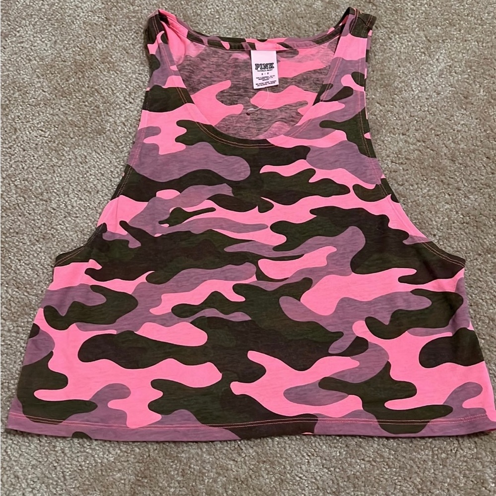 Women’s/Juniors PINK Camo muscle tank